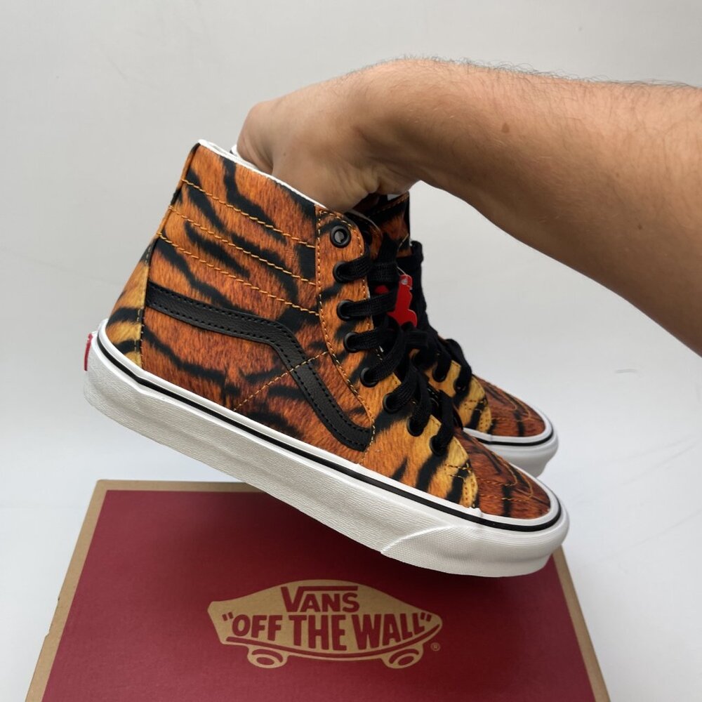 Vans Sk8-Hi Tapered Women’s Sz 8 US Tiger Animal Print AOP Casual Skate Shoes - Picture 7 of 12